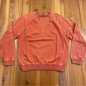 Paradise Collection 100% Cotton Crewneck Raglan Sleeves Sweater Salmon Large